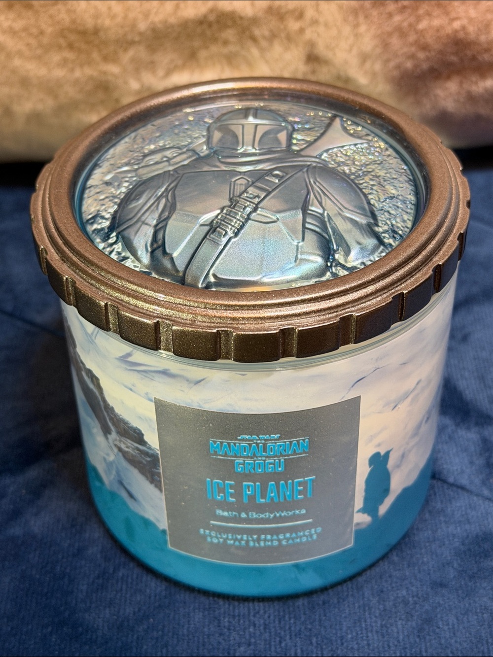 NEW Bath & Body Works Mandalorian Grogu Ice Planet 3-Wick Candle Limited Edition